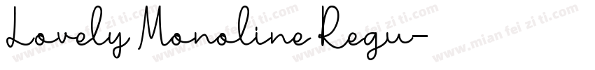 Lovely Monoline Regu字体转换